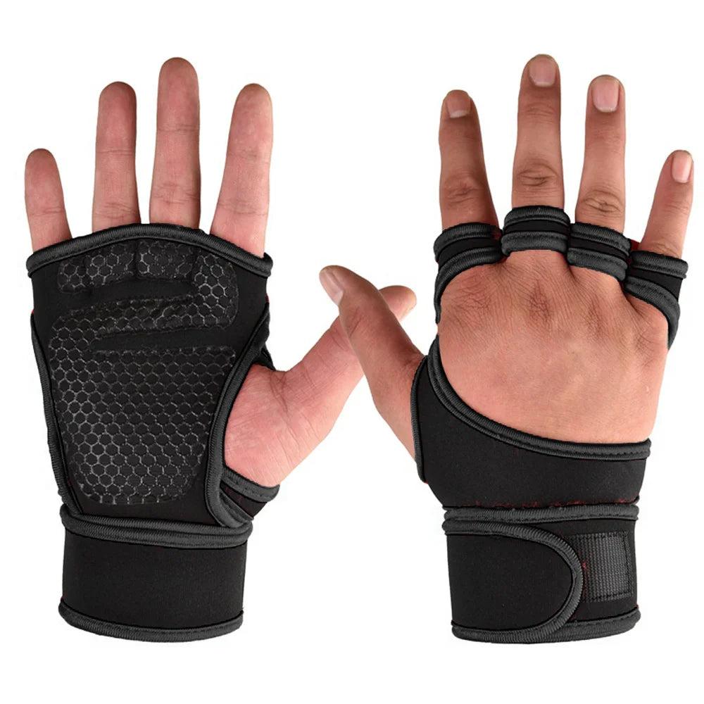 Weightlifting Gym Gloves – Palm & Wrist Support – Men & Women