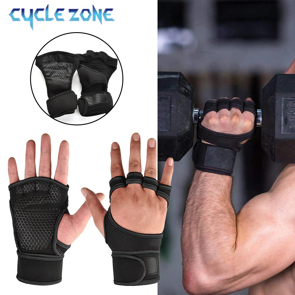 Weightlifting Gym Gloves – Palm & Wrist Support – Men & Women